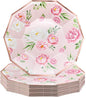 WRAPAHOLIC 25Pcs Floral Paper Plates by WRAPAHOLIC