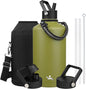 Konokyo 128 oz Insulated Stainless Steel Water Bottle Jug by Konokyo