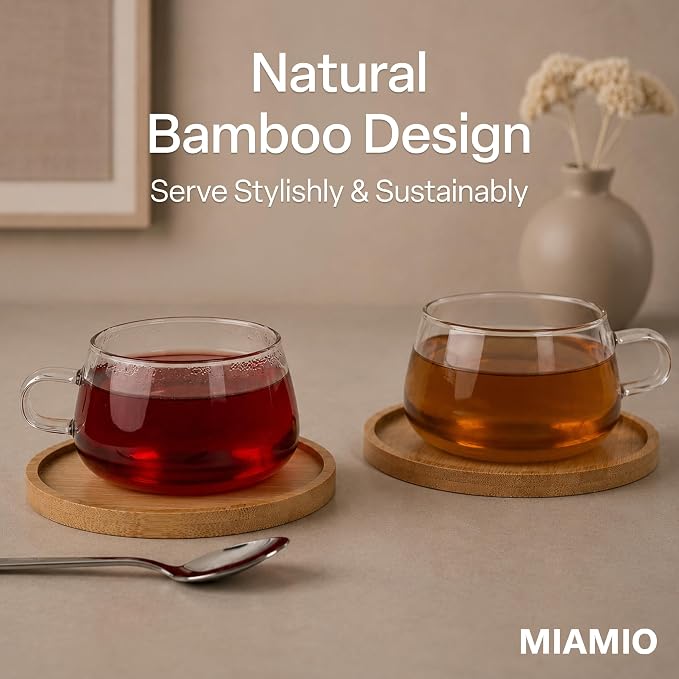 MIAMIO - Cappuccino Glasses/Tea Glasses Set - Olea | Borosilicate tea glasses - Image 6