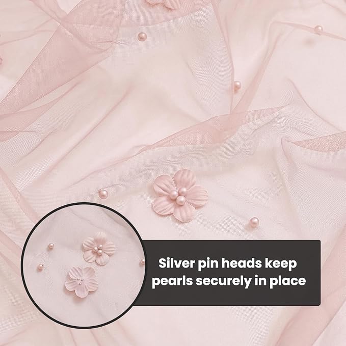 Artoid Mode Pink Flower Pearl Pink Gauze Table Runner 10FT, Seasonal Sheer - Image 8