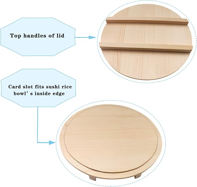 Kichgather Wooden Sushi Rice Bowl - Image 6