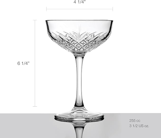 Pasabahce Coupe Cocktail Glasses Set Of 4 - Image 3