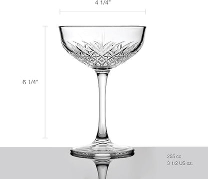 Pasabahce Coupe Cocktail Glasses Set Of 4 - Image 3