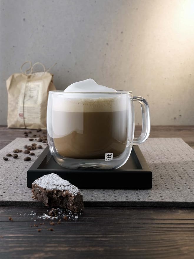 ZWILLING Sorrento Plus 2-pc Double-Wall Glass Cappuccino Mug Set - Image 5