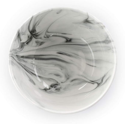 Elama Fine Marble 16 Piece Stoneware Dinnerware Set in Black and White - Image 5