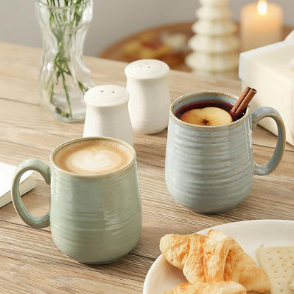 Coffee Mugs Set of 4, 15 Ounce Ceramic Coffee Cups - Image 4