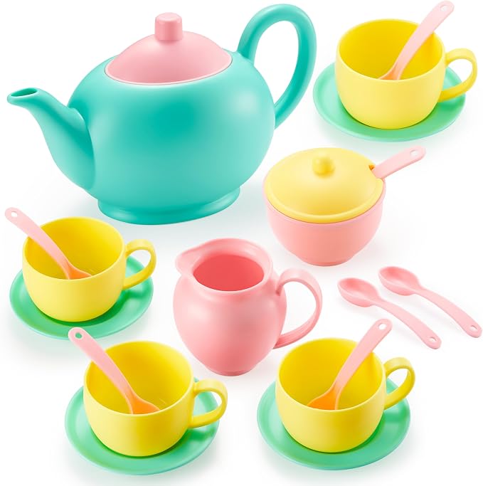 JOYIN 18PCS Pretend Tea Party Set Play Food Accessories BPA Free, Phthalates by JOYIN