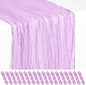 Showgeous 18 Pack Lilac Purple Cheesecloth Table Runner, 17 x 108 Inches | Boho by Showgeous