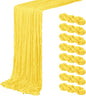 8 Pack Lemon Yellow Cheesecloth Table Runner 20 x 120 inch Gauze Table Runners by ACSUIT