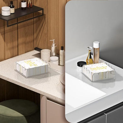 Transparent Acrylic Napkin Holder Clear Guest Paper Disposable Hand Towel Dispenser Tray Organizer For Table Home Kitchen Restaurant and Hotel Business