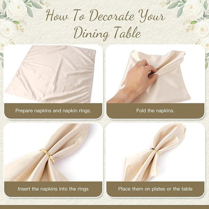 12Pcs Simple Gold Round Napkin Rings, Metal Decorative Table Napkin Holders - Image 6