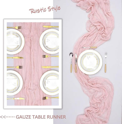 12 Pack Dusty Pink Table Runner Cheesecloth 10Ft Gauze Cheese Cloth Table - Image 6