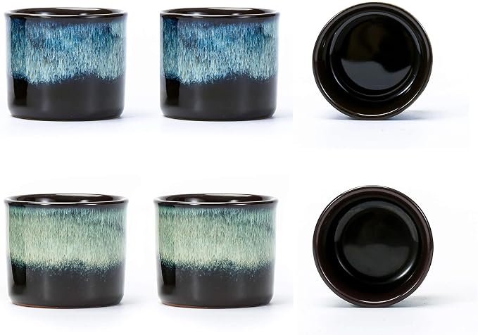 Japanese Tea Cups Set of 6, Ceramic Teacups, Chinese Tea Cups by Lavinttostory