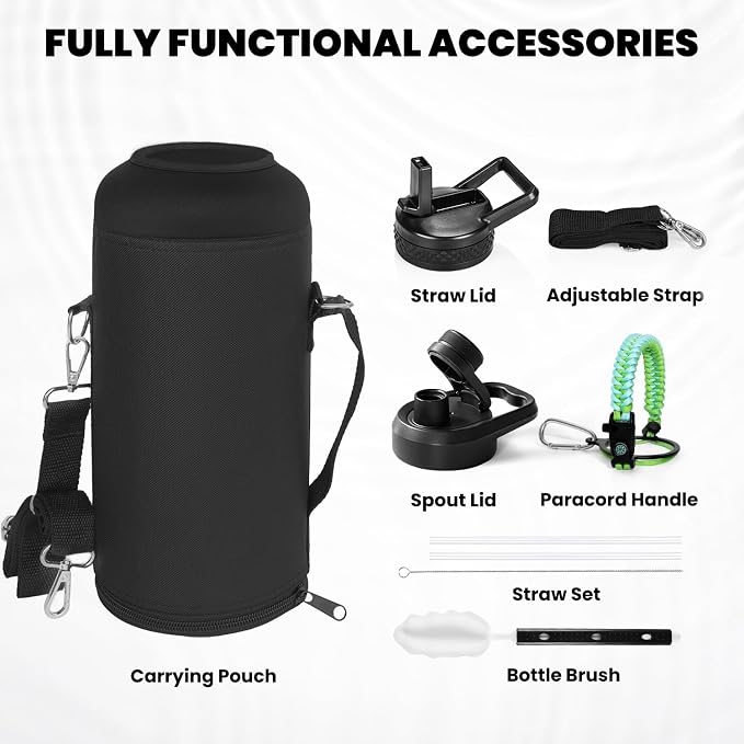 RAYMYLO Insulated Water Bottle 87 oz, Triple Wall Vacuum Stainless Steel | - Image 7