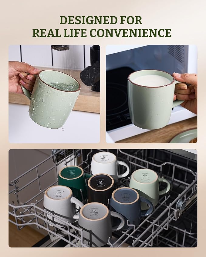 famiware Mercury Coffee Mugs 13 oz, Coffee Mugs Set of 4 - Image 6