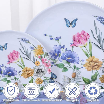 12 Piece Melamine Dinnerware Sets - Image 4