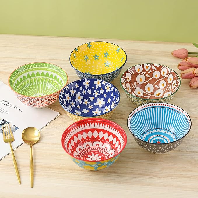 Porcelain Soup Cereal Bowls Set - Image 3