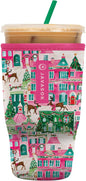 Sok It JavaSok Iced Coffee & Cold Soda Insulated Neoprene Cup Sleeve (Sugarplum Street, Large: 30-32oz)