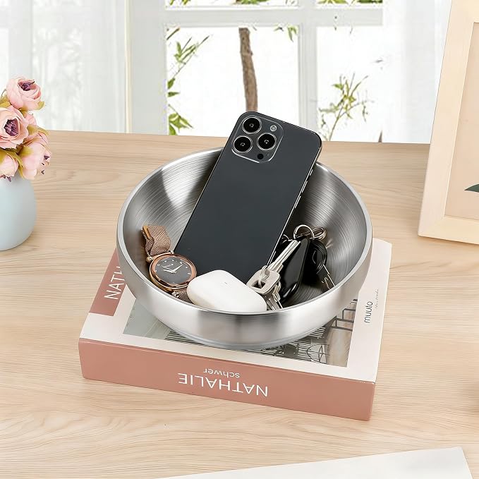 7.4 Inch Key Bowl for Entryway Table, Decorative Bowl for Keys | Key Dish Bowls - Image 3