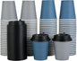 LITOPAK 100 Pack 10 oz Disposable Paper Coffee Cups by LITOPAK