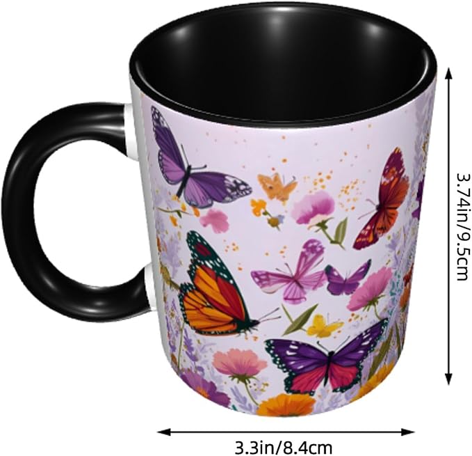 Butterfly Coffee Mug 11 Ounce Mugs Ceramic Tea Cup Drinking Water Cups | Novelty - Image 3