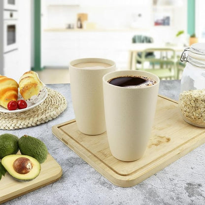 Wheat Straw Cups, 20 OZ Large Cups Set of 6, Unbreakable Drinking Cups - Image 6