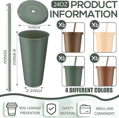 Skylety 24 Pcs Woodland Plastic Cups - Image 2