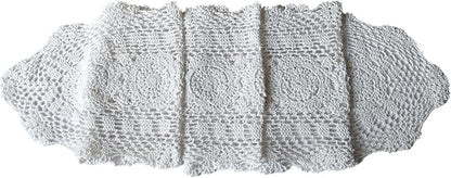 Phantomon Oval Lace Table Runner Doilies Floral Table Scarf Furniture Cloth - Image 4