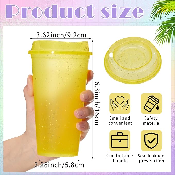 FillTouch 12 Pcs 16 oz Reusable Coffee Cups - Image 2