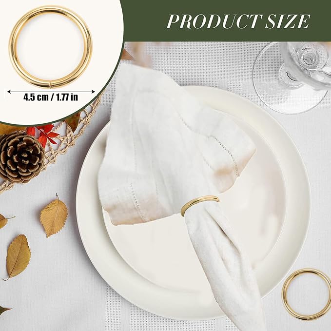 Gold Napkin Rings - Image 2