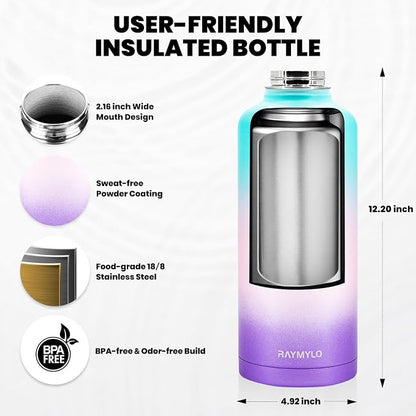 RAYMYLO Insulated Water Bottle 87 oz, Triple Wall Vacuum Stainless Steel | - Image 5