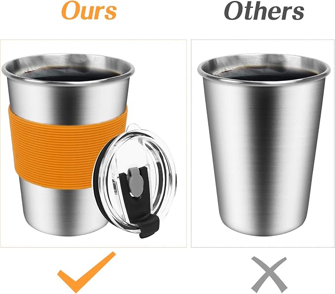 ShineMe Kids Stainless Steel Cups, Kids Metal Drinking Glasses - Image 4