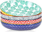 Selamica 9.6" Pasta Bowls Set of 4, 51 OZ Large Salad Bowls, Ceramic Wide and by Selamica