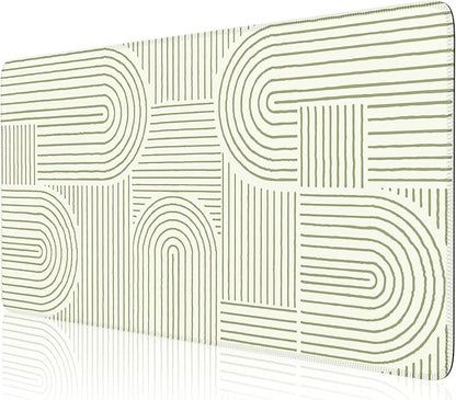 iCasso Green Desk Matt for Desktop, Cute Desk Pad Mat, Large Mouse Pad, Anti-Slip Big Mousepad with Stitched Edges, Keyboard Pad for Computer(Green)