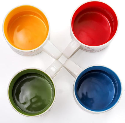 Frcctre Set of 4 Ceramic Coffee Mug Set, Large 15 Ounce Ceramic Tea Cup - Image 9