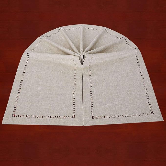 Grelucgo Handmade Hemstitched Polyester Rectangle Table Runners - Image 8