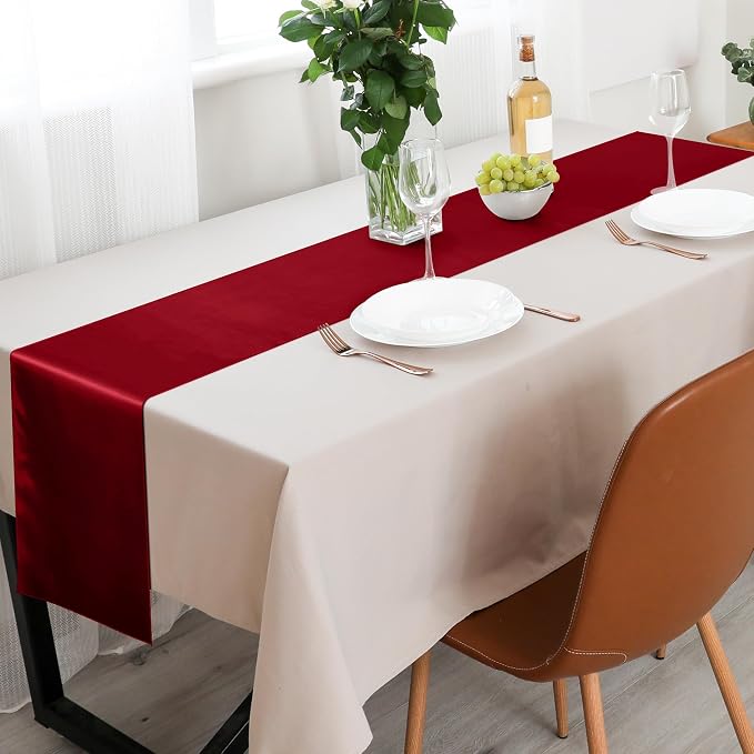 ANECO 4 Pack Satin Table Runner 12 x 108 Inch Long Bright Silk and Smooth - Image 7
