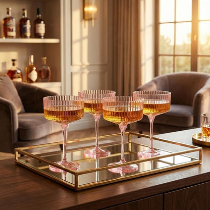 LIYH 20pcs Pink Martini Glasses 10 Oz Martini Glasses Plastic Disposable Pink - Image 4