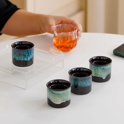 Espresso Cups Set of 2, Ceramic Espresso Cups, Expresso Shots Cups, 2.5oz Tea - Image 3
