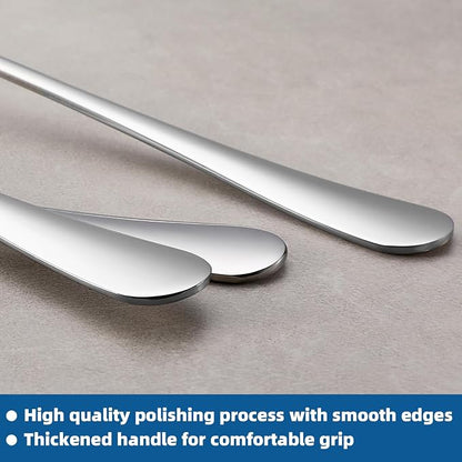 24 Pcs Teaspoons Set, Food-Grade Stainless Steel Spoons Silverware, Cutlery Tea - Image 4