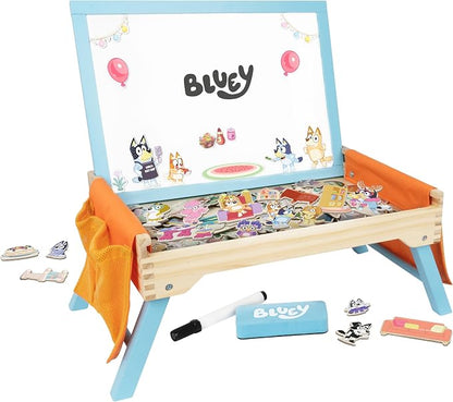 Bluey Art Creation Station, 100 Magnets & Whiteboard Lid | Foldable legs by Bluey