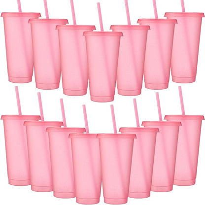 Honeydak 15 Pack Tumbler with Straw and Lid Bulk Cups by Honeydak