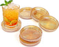 6 Pcs Modern Clear Coasters, Crystal Coaster, Glass Coasters | Amber Coasters by zhcoy