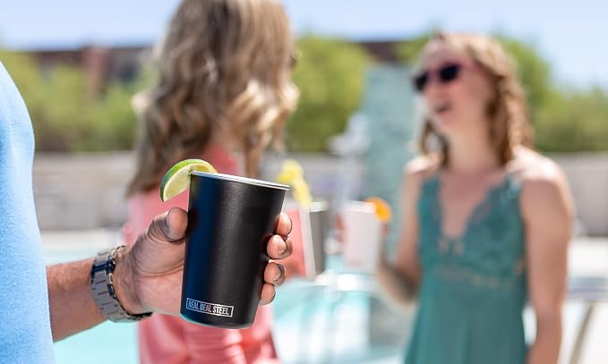 Real Deal Steel Party Pints: 16 oz Pint Cups, Stackable Tumblers, Eco Friendly - Image 3