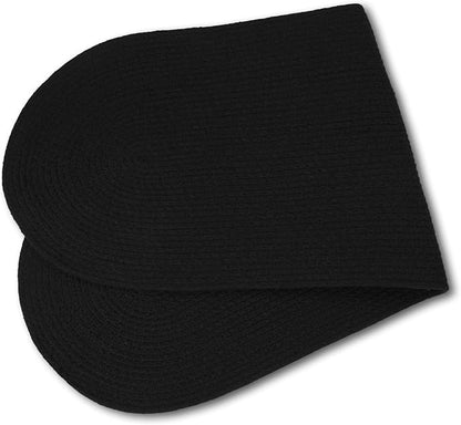 Encasa XO Table Runner, Handmade Ribbed Cotton 12"x36" | Black, Heat & Scratch - Image 7