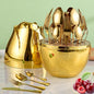24pcs Stainless Steel Flatware Set, Rose Shape Cutlery Set, Mirror Polished by Unknown