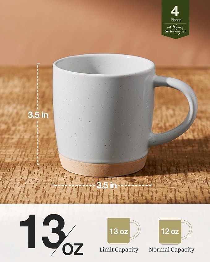 famiware Coffee Mugs for 4, 13 oz Mug Set, Dringking Cup - Image 5