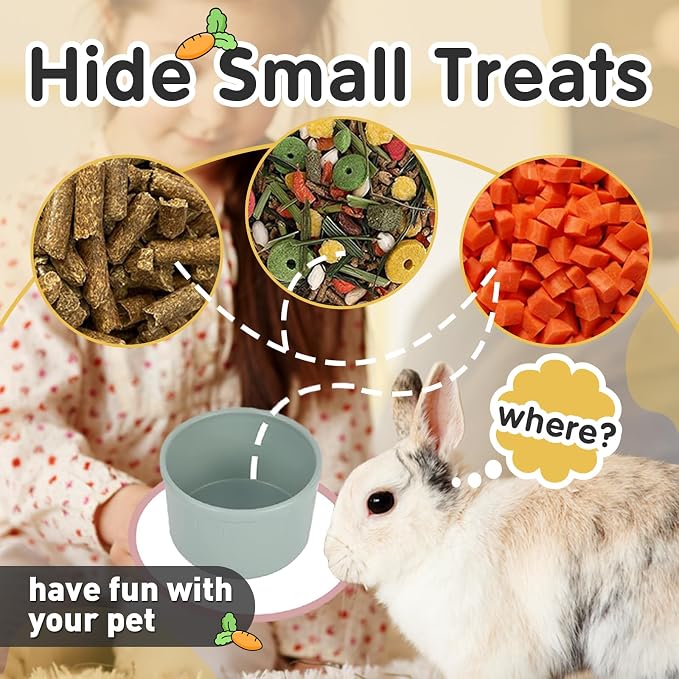 8 Pcs Stacking Cups for Rabbits, Colorful Bunny Toys for Rabbits and Small - Image 3