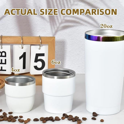 CHLJAR Espresso Cups, 4oz Insulated Espresso Cup Set of 2, Espresso Shot Cups - Image 3