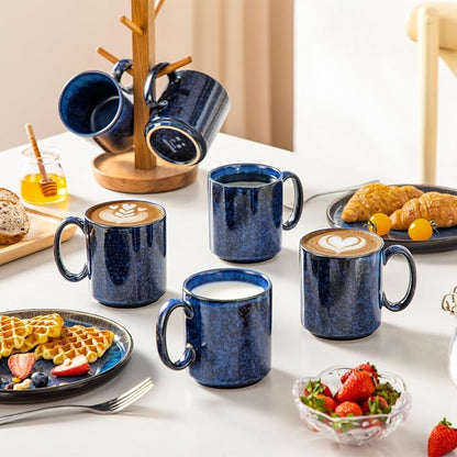 vancasso STARRY Ceramic Coffee Mugs Set of 6, 16 oz Large Coffee Cups - Image 6